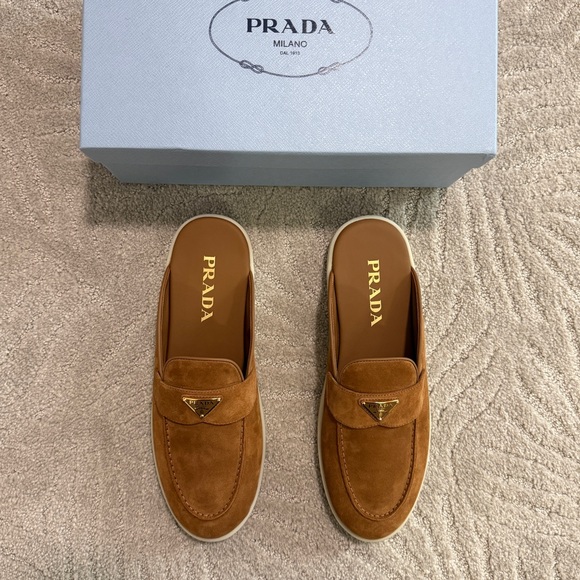 Prada Saint Tropez Suede Mules - Picture 7 of 14